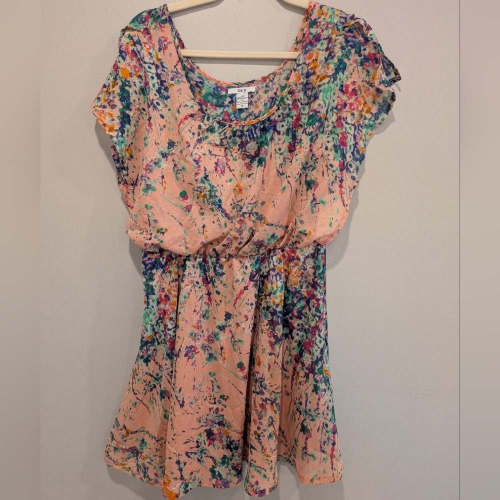 Bar III Colorful Abstract Print Dress